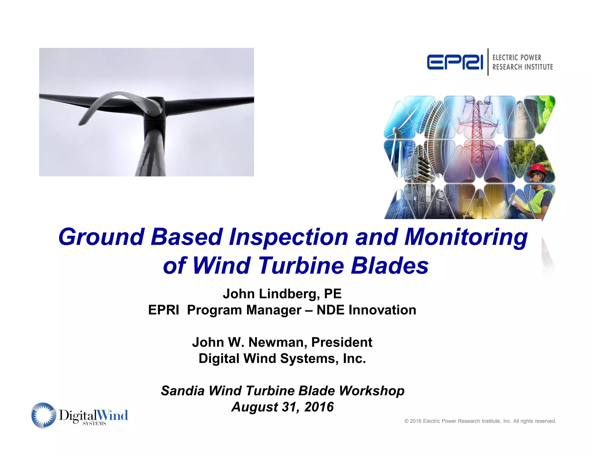 Ground Based Inspection and Monitoring of Wind Turbine Blades | PDF