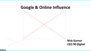 Google & Online Influence

Nick Garner
CEO 90 Digital

 