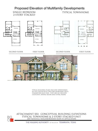 Proposed Elevation of Multifamily Developments
 