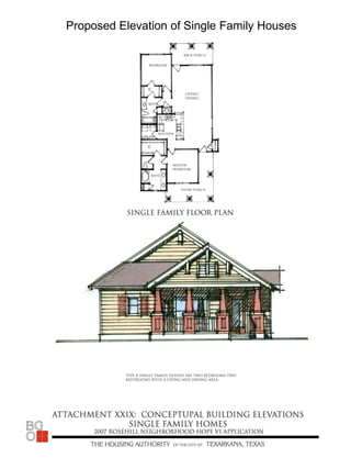 Proposed Elevation of Single Family Houses
 