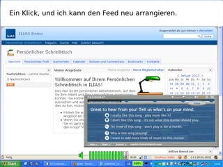 Ein Klick, und ich kann den Feed neu arrangieren.
 