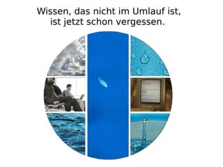 Wissen, das nicht im Umlauf ist,
  ist jetzt schon vergessen.
 