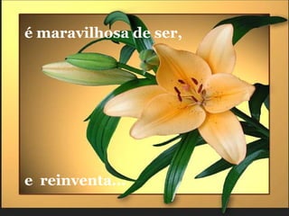 é maravilhosa de ser,   e  reinventa... 