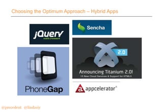 Choosing the Optimum Approach – Hybrid Apps

@precedent#@lindzeiy

 