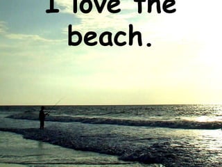 I love the beach.