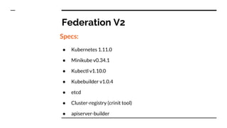 SIG Multicluster and the Path to Federation | PDF