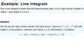 14
Example: Line Integrals
 