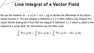 22
Line Integral of a Vector Field
 