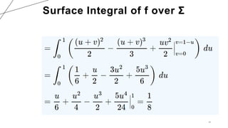 46
Surface Integral of f over Σ
 