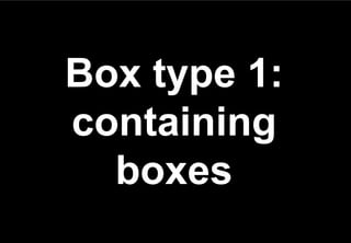 Box type 1:
containing
  boxes
 