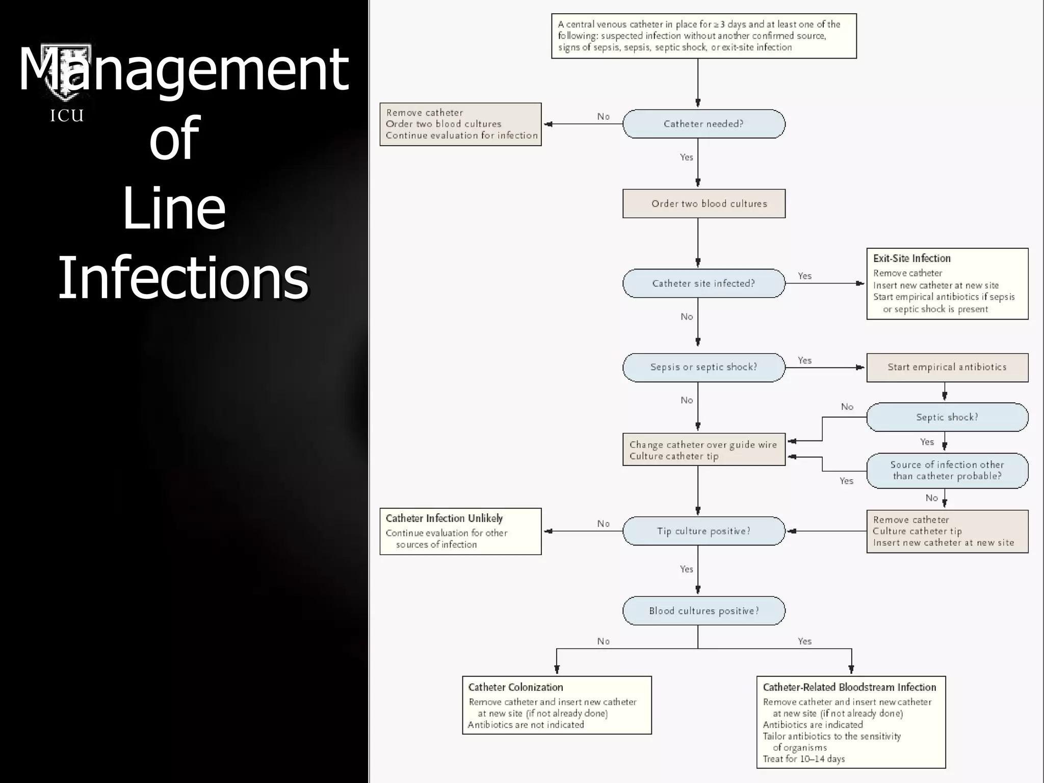 Management of  Line  Infections 