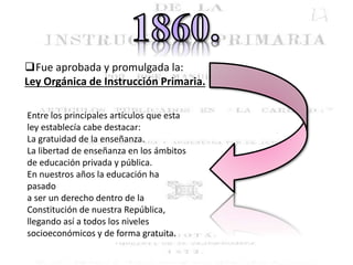 Linea cronologica de la educacion pre escolar en chile | PPTX