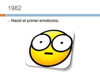 1982 
 Nació el primer emoticono. 
 