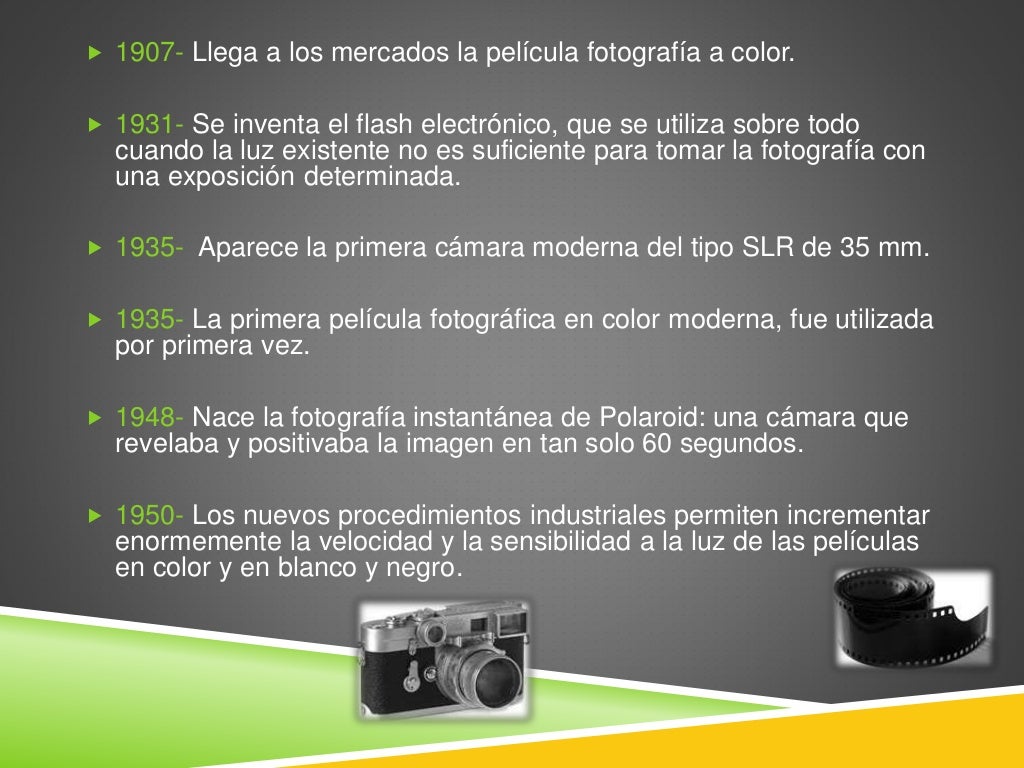 Linea del tiempo de la fotografía Universal Linea del tiempo de la fotografía Universal