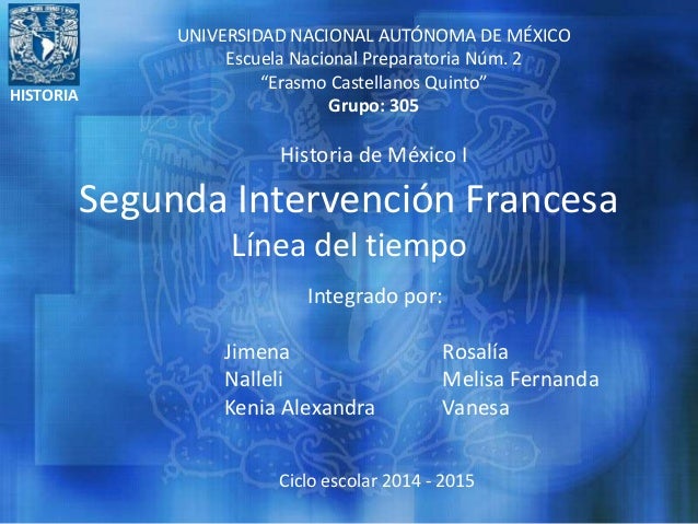 Linea del tiempo de la intervencion francesa