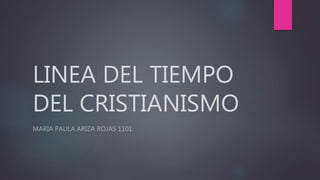 LINEA DEL TIEMPO
DEL CRISTIANISMO
MARIA PAULA ARIZA ROJAS 1101
 