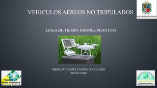 VEHICULOS AEREOS NO TRIPULADOS
NIKOLAY CASTELLANOS CABALLERO
20192131040
LINEA DE TIEMPO DRONES PHANTOM
 