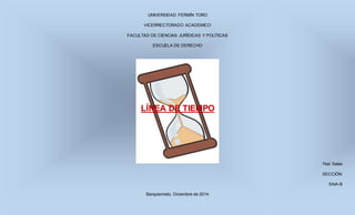 UNIVERSIDAD FERMÌN TORO
VICERRECTORADO ACADEMICO
FACULTAD DE CIENCIAS JURÌDICAS Y POLÌTICAS
ESCUELA DE DERECHO
LÍNEA DE TIEMPO
Ysaí Salas
SECCIÓN:
SAIA-B
Barquisimeto, Diciembre de 2014
 