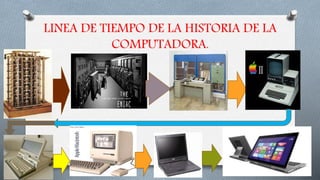 LINEA DE TIEMPO DE LA HISTORIA DE LA
COMPUTADORA.
 