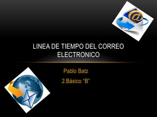 Pablo Batz 
2.Básico “B” 
LINEA DE TIEMPO DEL CORREO ELECTRONICO  
