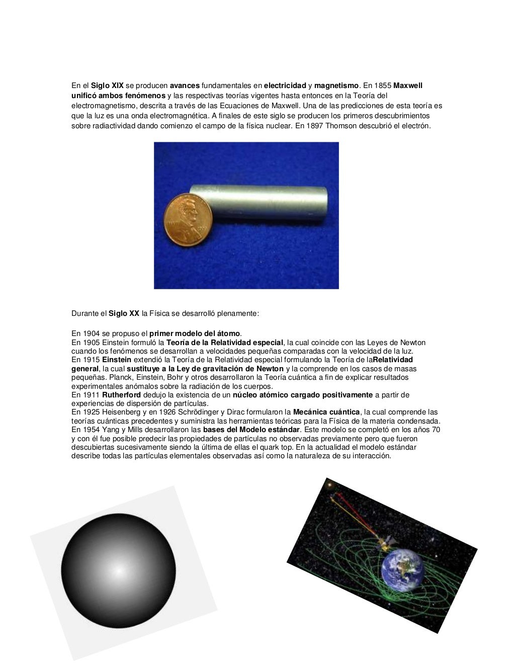 Linea de tiempo fisica