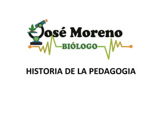 HISTORIA DE LA PEDAGOGIA
 
