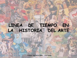 LINEA DE TIEMPO EN
LA HISTORIA DEL ARTE
Profesora: Anita Monroy Chávez – Artes Visuales
 