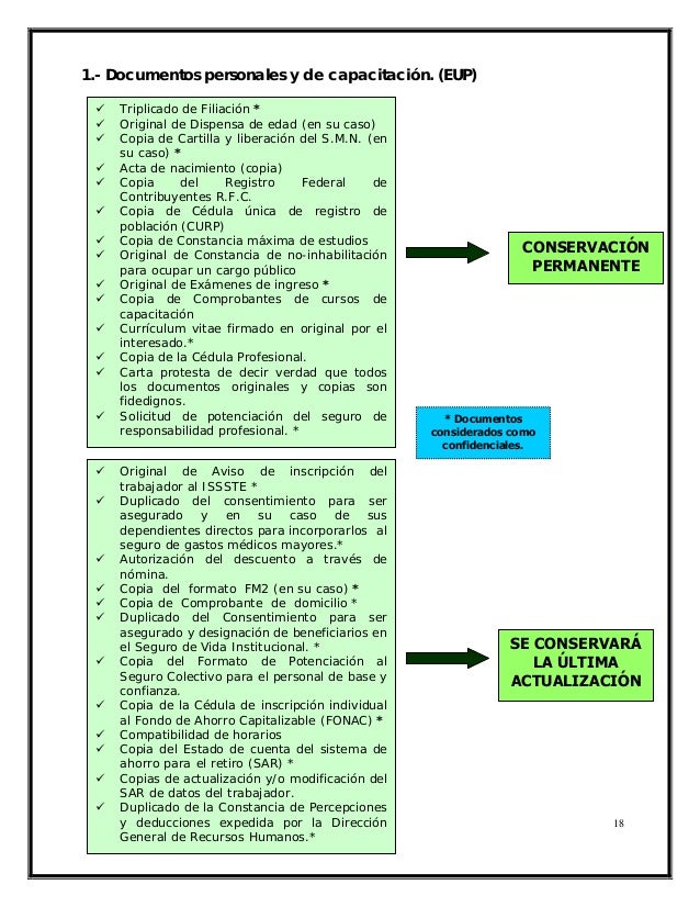 Lineamientos unico personal