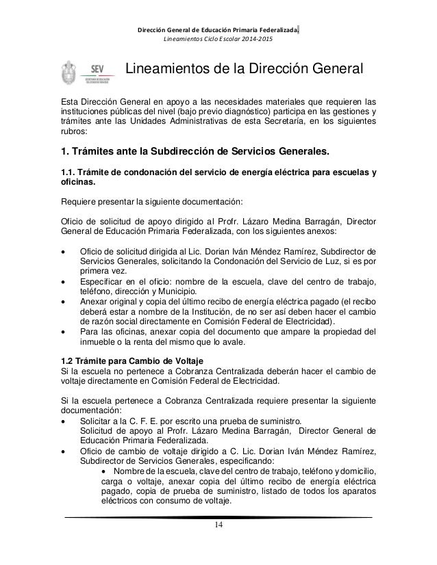 Lineamientos 2014 2015