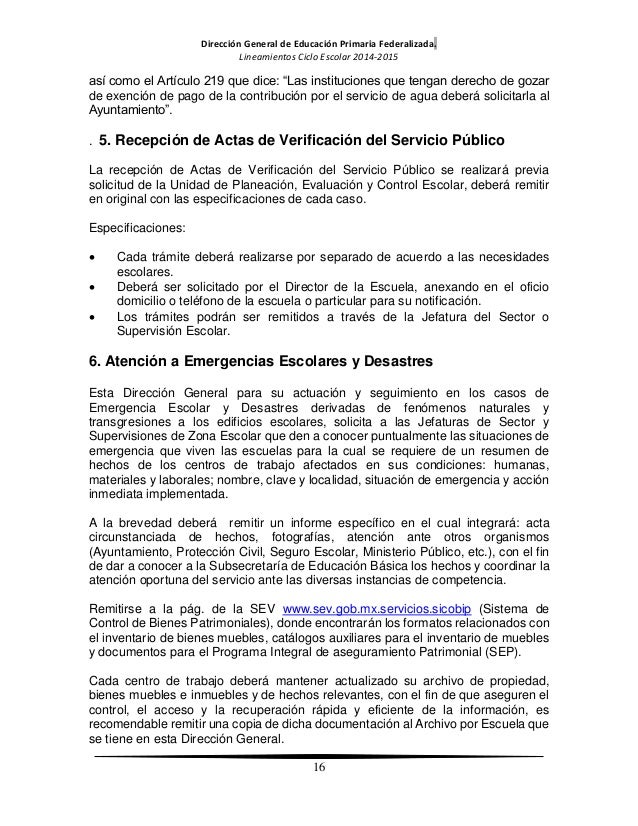 Lineamientos 2014 2015