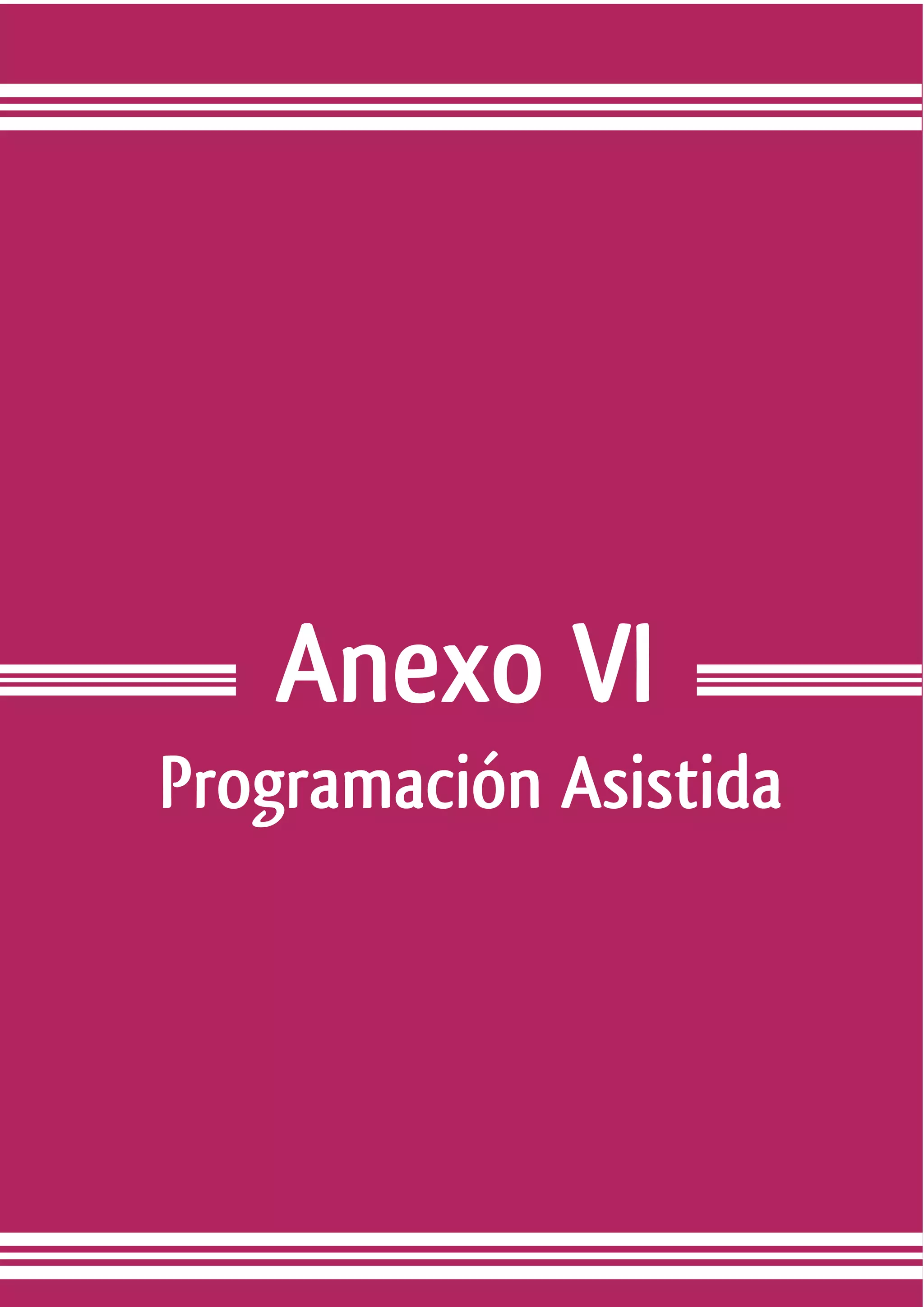 Anexo VI
             Programación Asistida




187 - Pag.
 