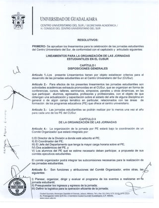 Lineamientos jornadas estudiantiles