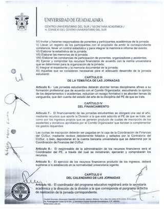 Lineamientos jornadas estudiantiles