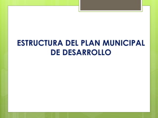 Lineamientos para el plan municipal de Desarrollo | PDF