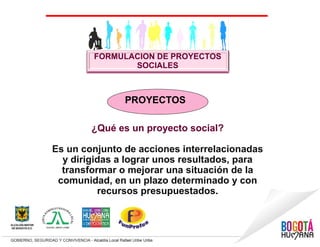 Lineamientos para la presentación de proyectos comunitarios | PPT