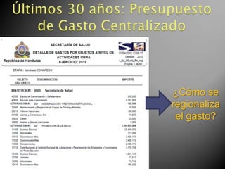 ¿Cómo se
regionaliza
 el gasto?
 