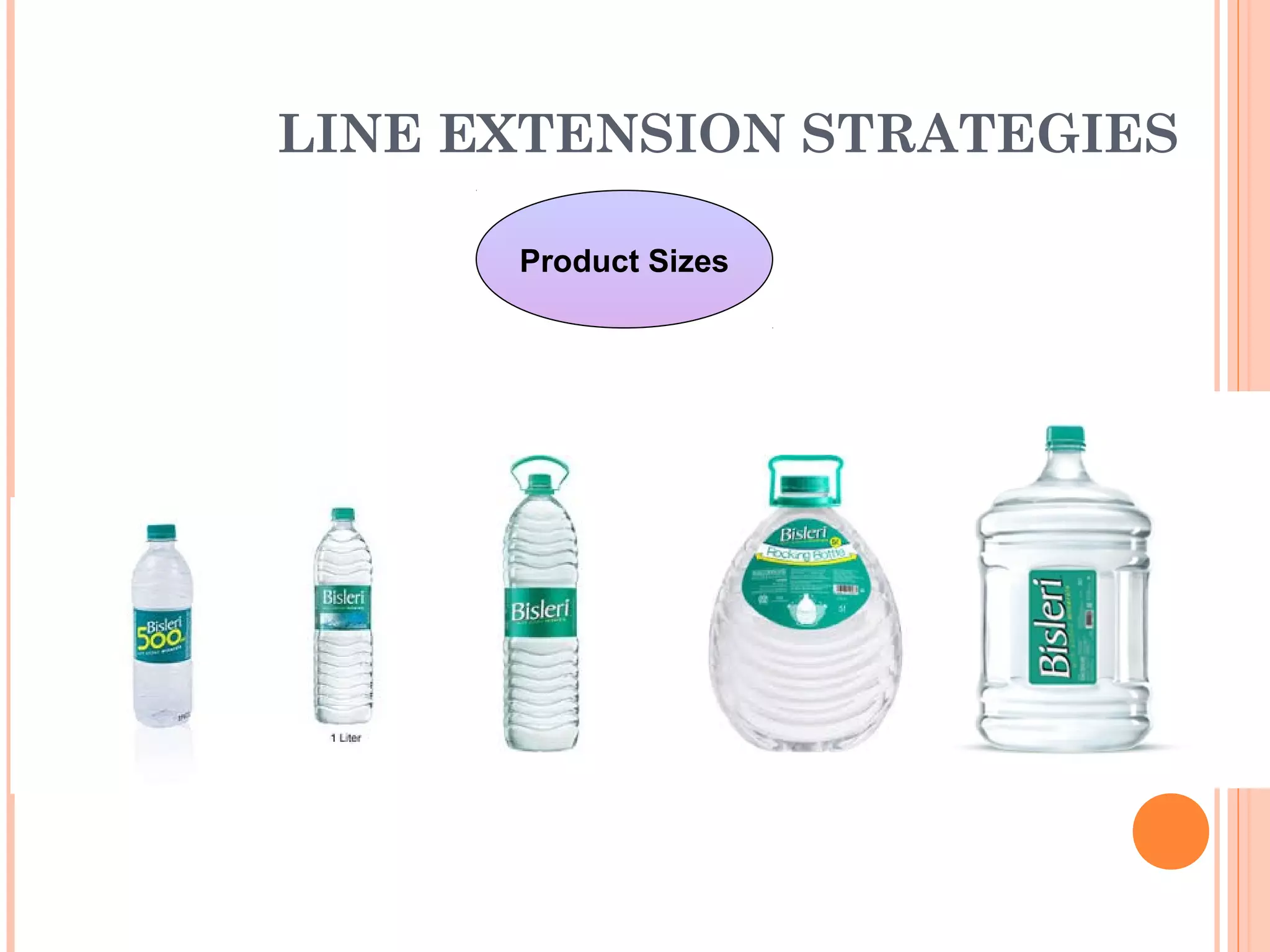 LINE EXTENSION STRATEGIES
Product Sizes
 