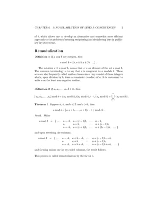 A Novel Solution Of Linear Congruences | PDF
