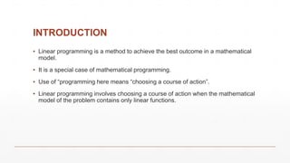 Linear Programming | PPT