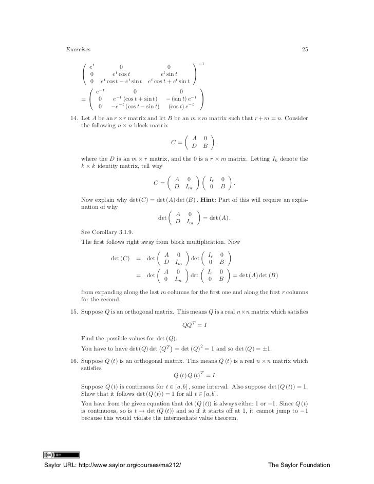 Elementary linear algebra solutions