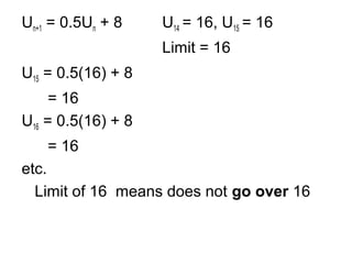 Linear recurrence relations limits | PPT