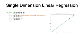 Single Dimension Linear Regression
 