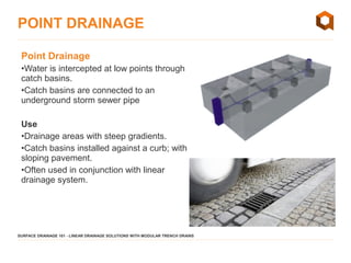 Linear Surface Drainage 101: Trench Drain Applications | PPT