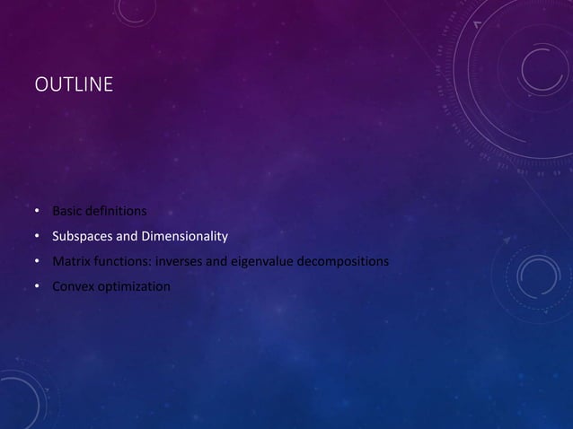 LINEAR ALGEBRA, WITH OPTIMIZATION | PPTX | Physics | Science