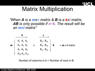 Linear Algebra for beginner and advance students | PPT