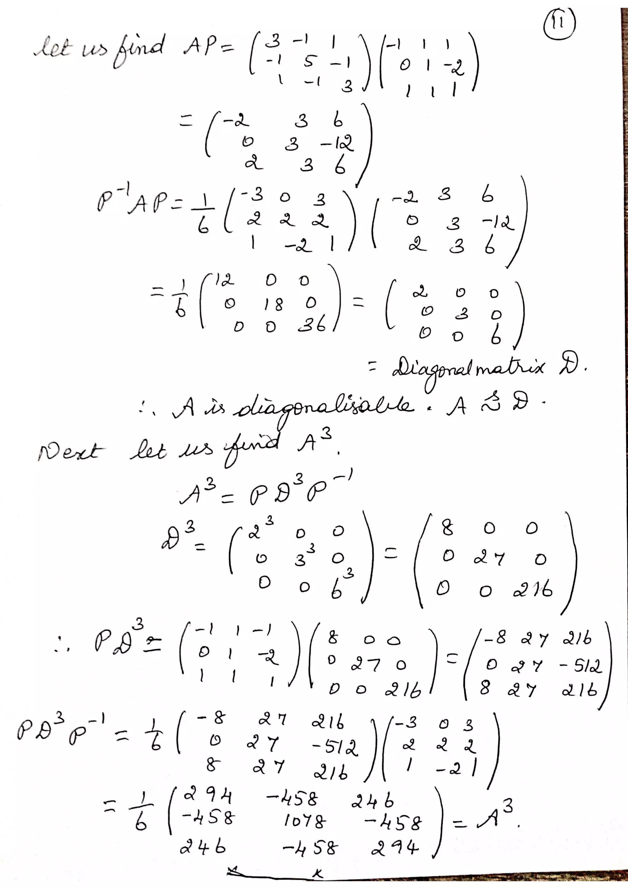 Linear algebra Diagonalizable matrices