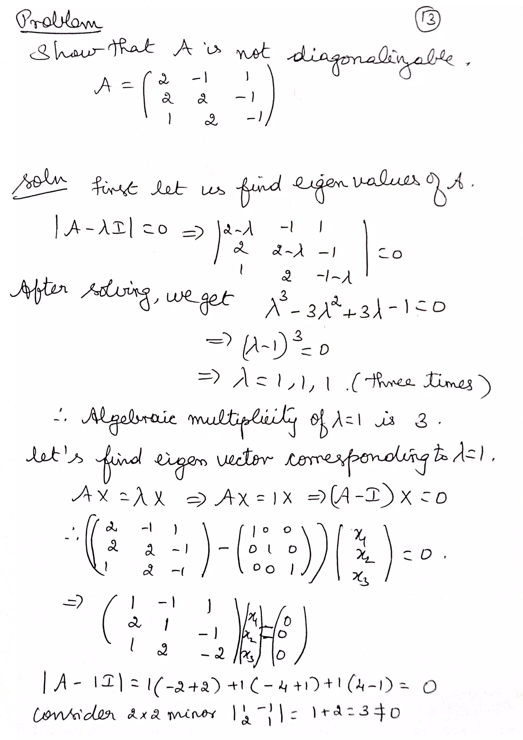 Linear algebra Diagonalizable matrices
