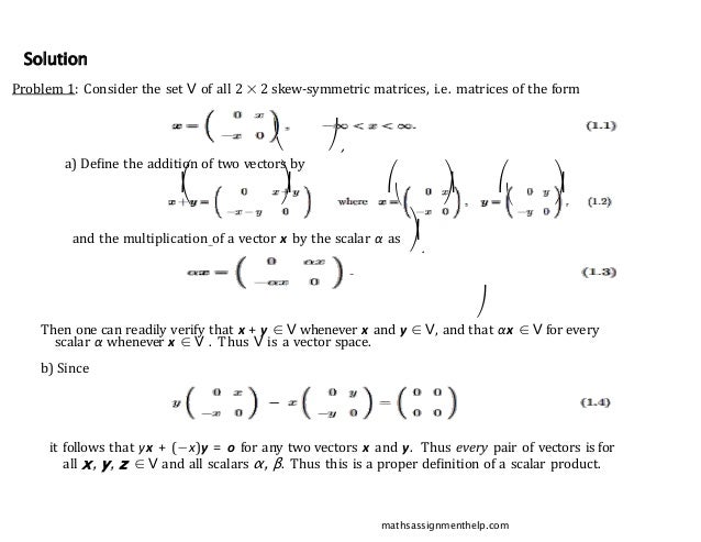 Linear Algebra Assignment Help | PPT