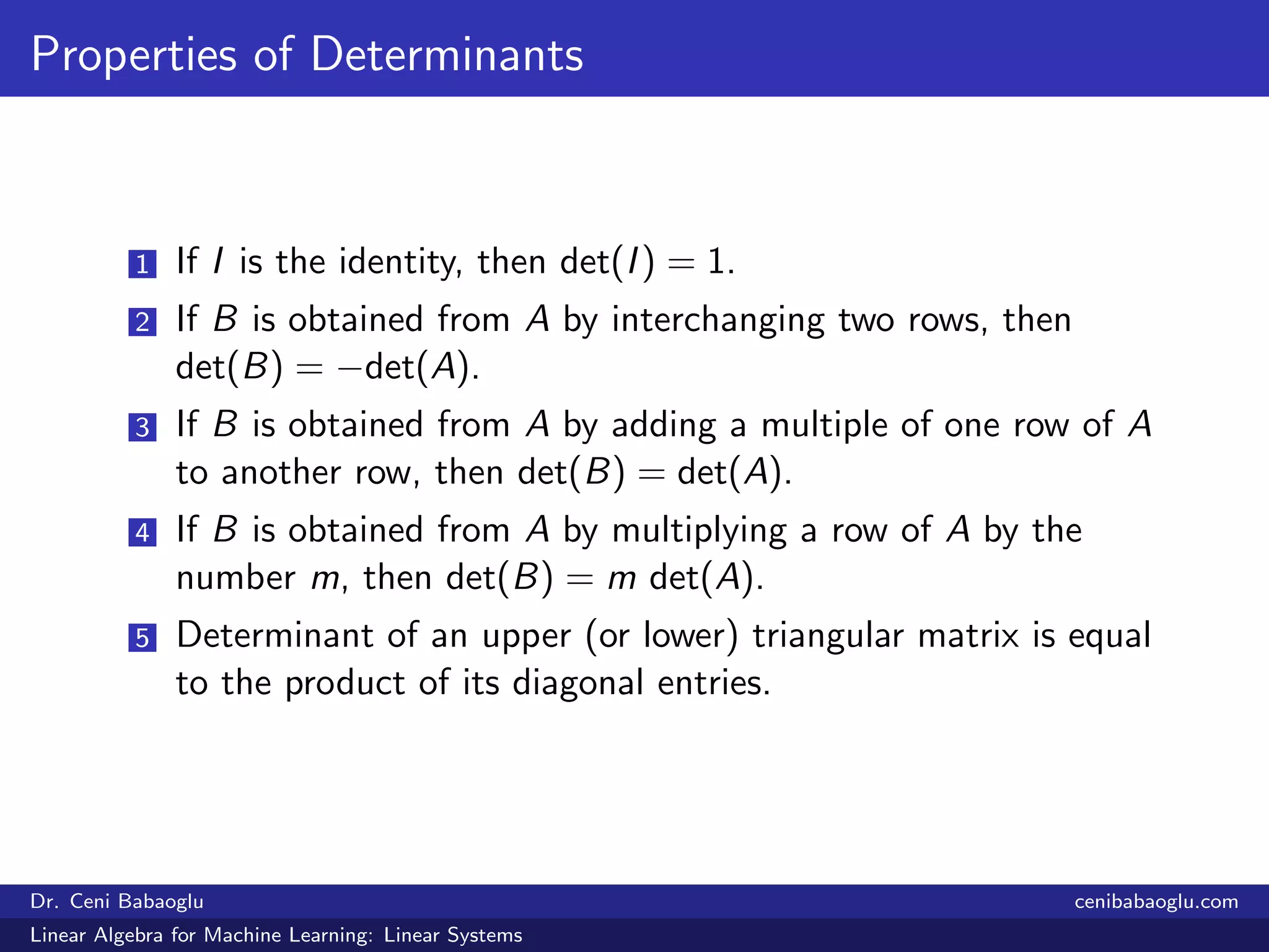 1. Linear Algebra for Machine Learning: Linear Systems | PDF
