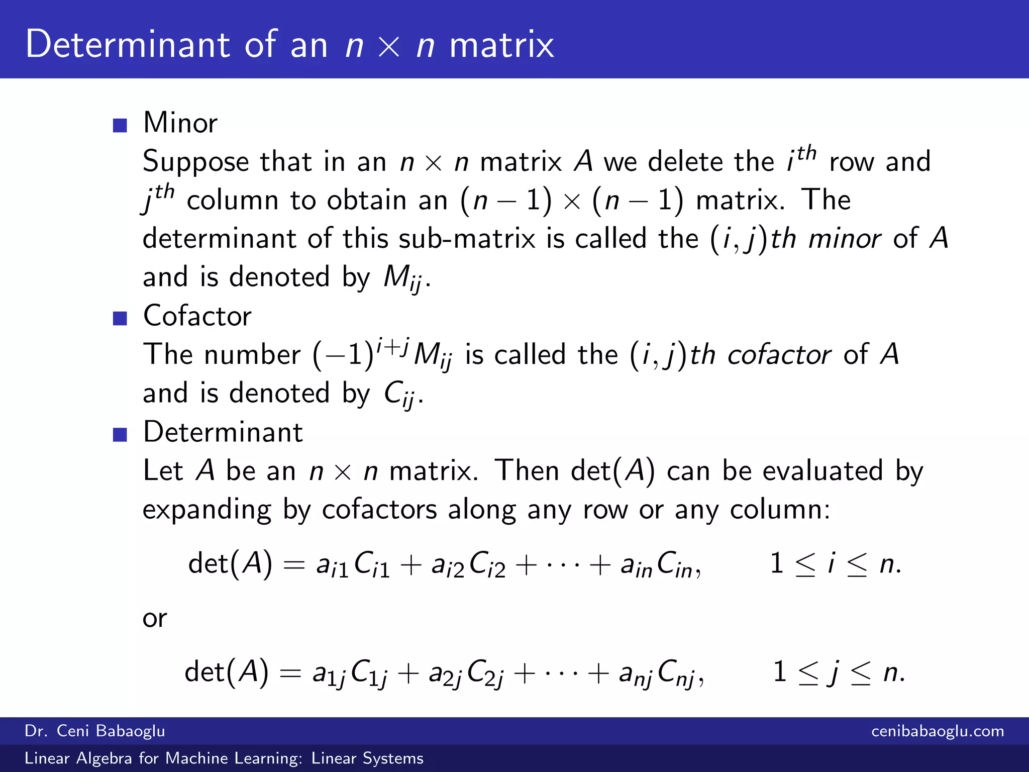 1. Linear Algebra for Machine Learning: Linear Systems | PDF